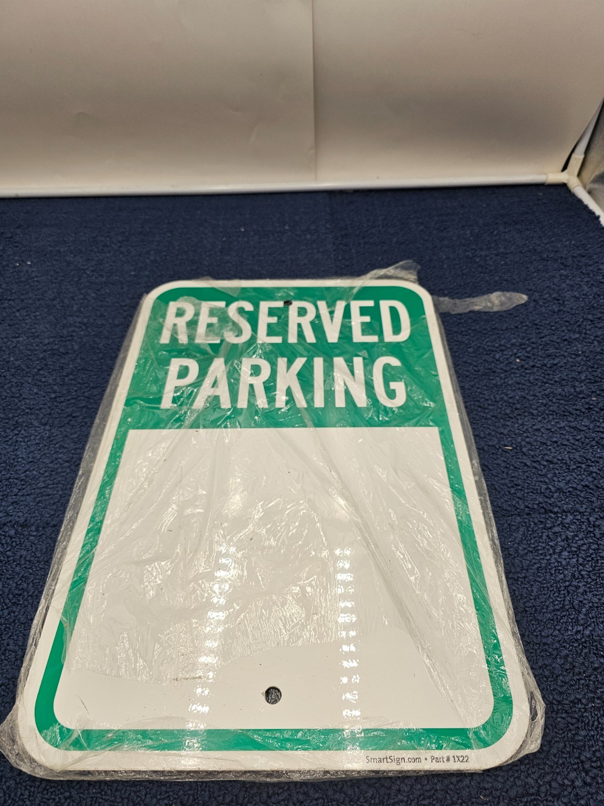 (QTY 2) SmartSign 1X22 Blank Reserved Parking Write-On Sign Metal 12&Prime; x 18&Prime;,