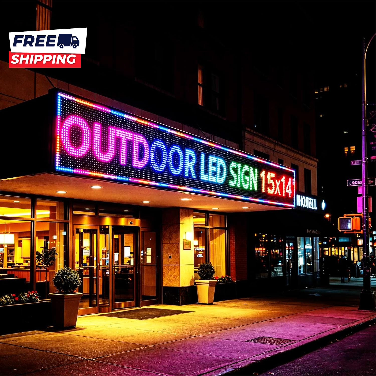 HS Programmable Led Sign Scrolling Outdoor Digital Display Screen Open Neon Sign