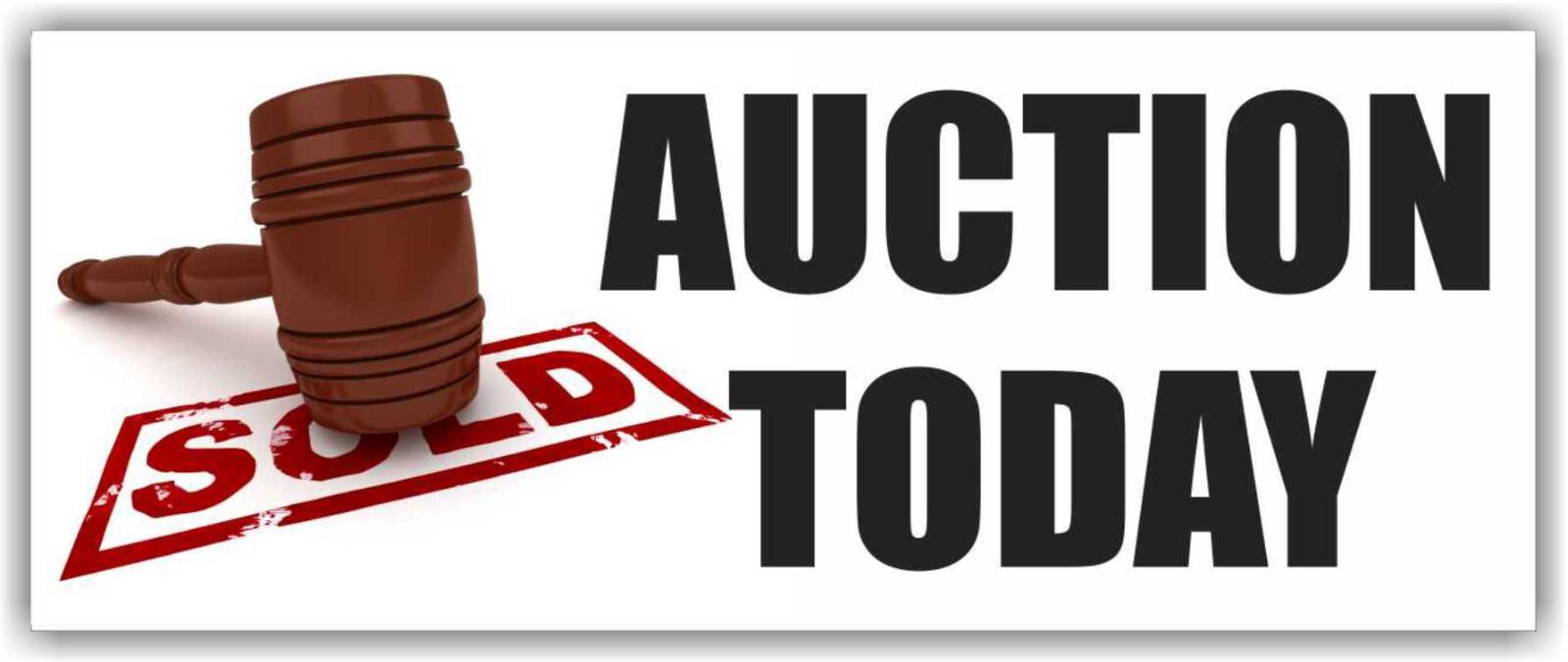 AUCTION TODAY Advertising Banner Vinyl Mesh Sign Flea Market Pawn Shop Antiques