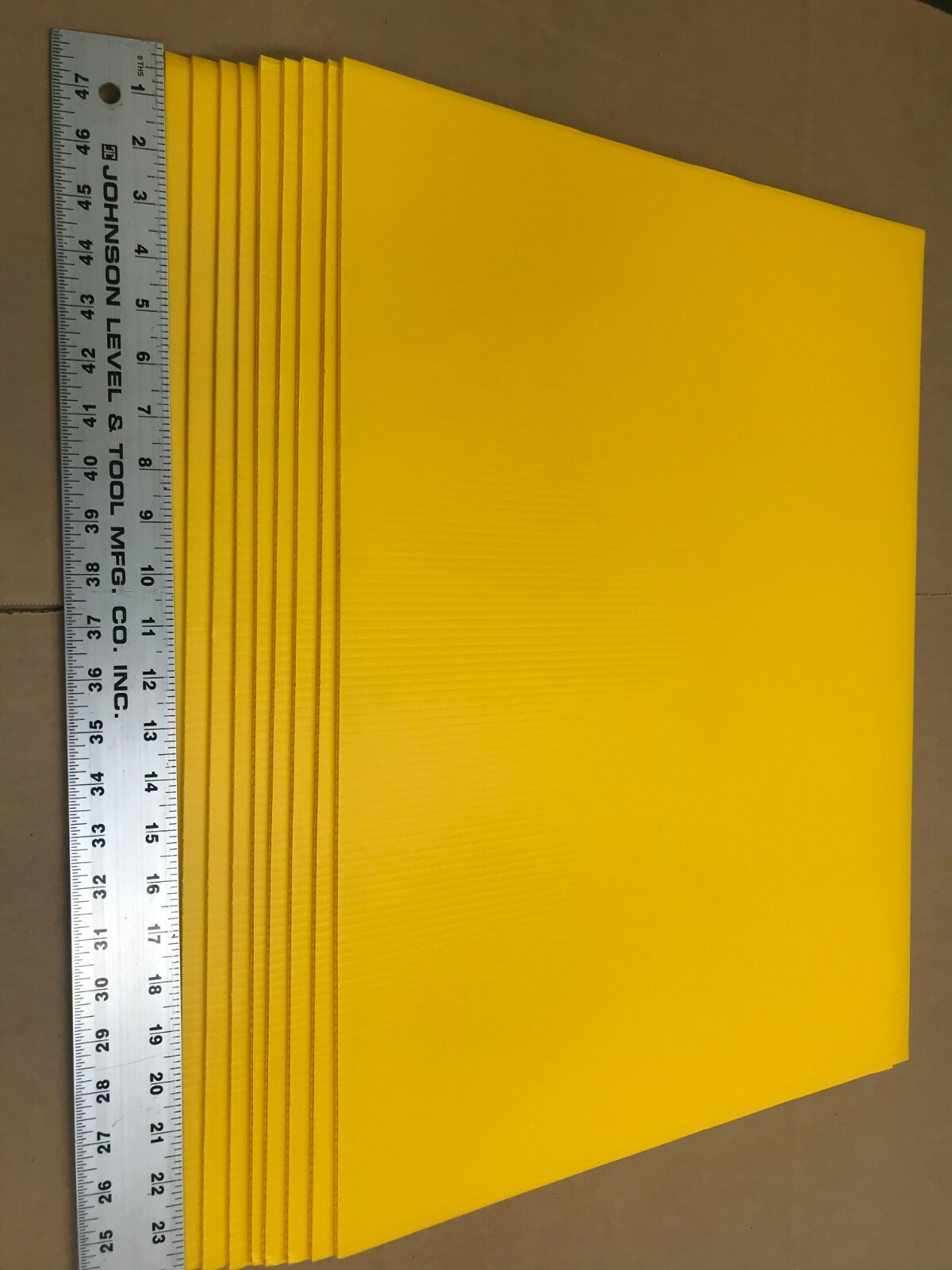 Pack of 50 Signs (Yellow) 18&Prime; x 24&Prime; x 4 mm Corrugated Plastic Signs, 50 Pieces