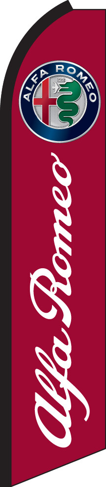 SWOOPER FEATHER FLUTTER FLAG SIGN ADVERTISING ALFA ROMEO DEALER HALF SLEEVE