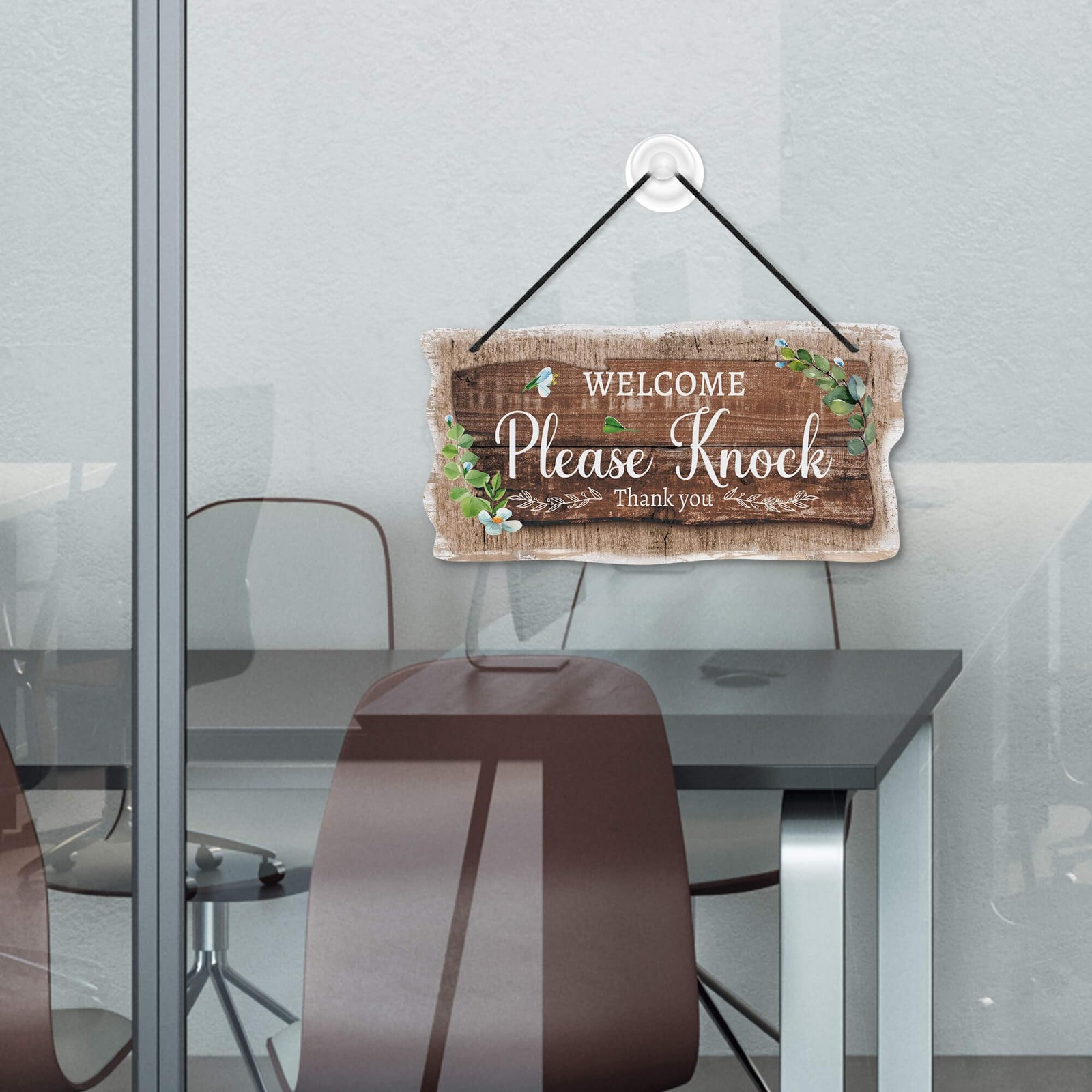 Welcome Please Knock Office Door Signs, PVC Do Not Disturb Door Hanger Sign, …