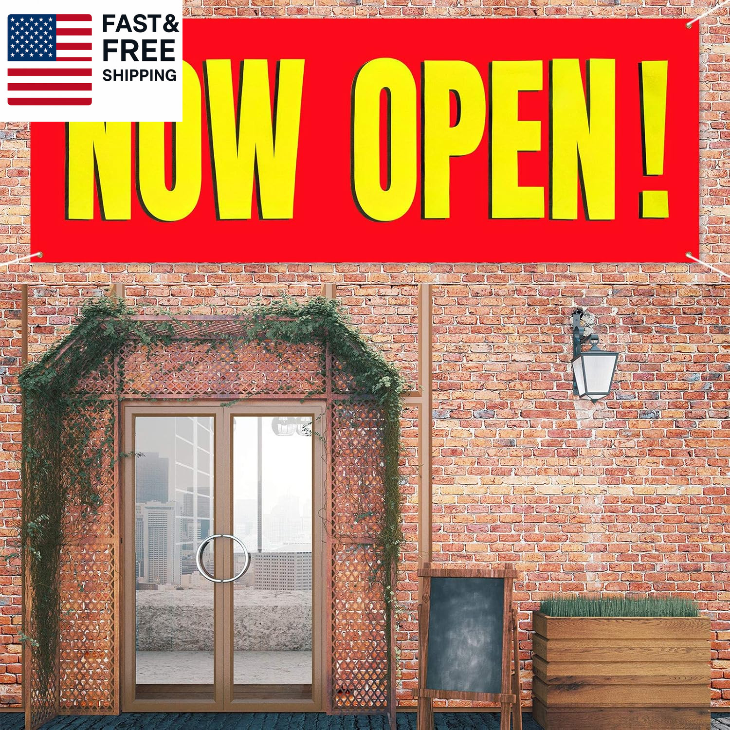 Large Now Open Banner Outdoor Indoor Signs Polyester Oxford Cloth Now Open Sign