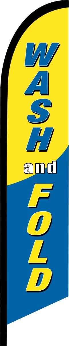 WASH and FOLD Feather Swooper Flutter Flag Banner