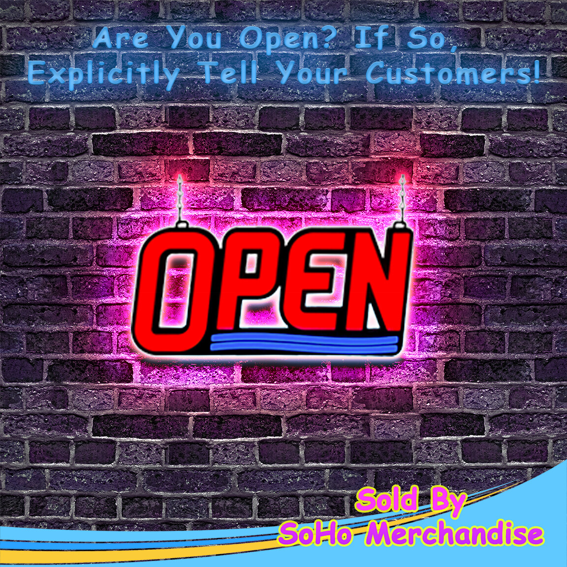 Open Sign LED Neon Ultra Bright Light Business Display for Restaurant Store Shop
