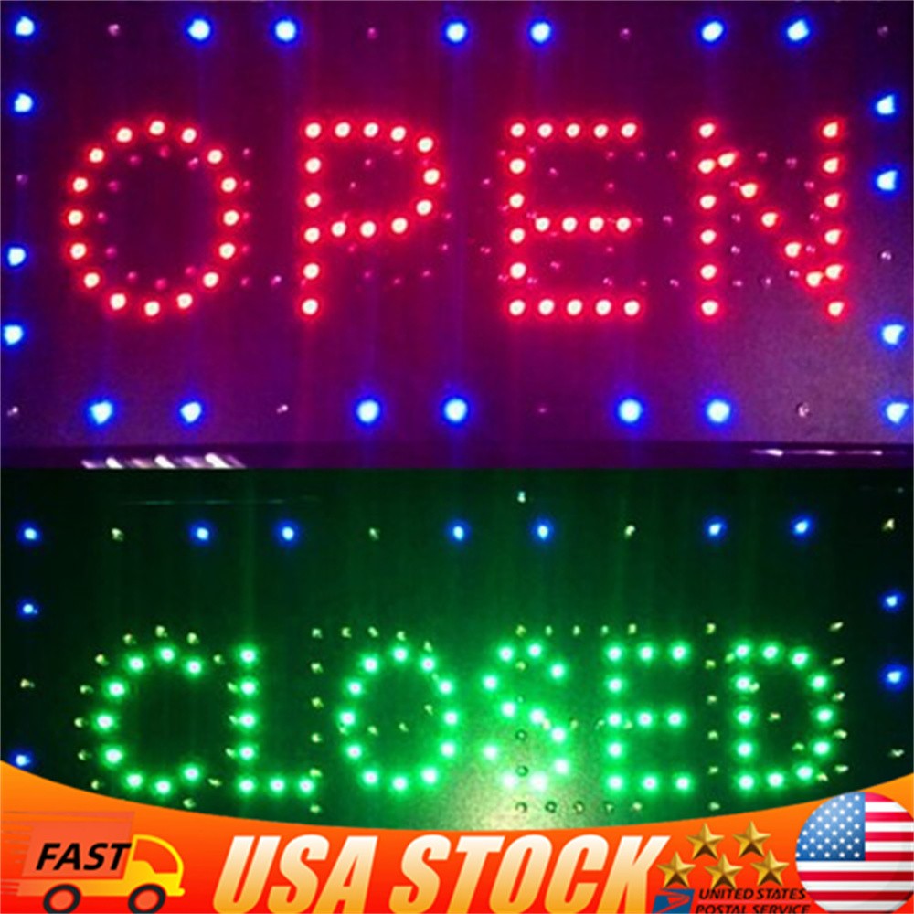 Neon Open Closed Sign Neon Light Led 2in1 Open Closed Sign Ad Sign Outdoor