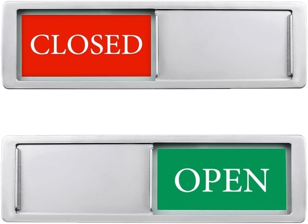 Eye-Catching Sliding Acrylic Sign for Business Doors: 2×7 Inches, Magnetic Mount