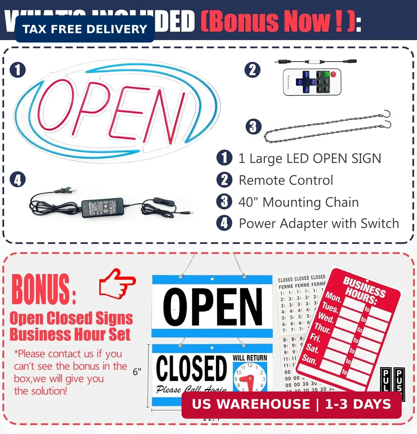 Open Signs for Business,Neon Open Sign Led,32&Prime;x 16&Prime;,Remote Control Open/Closed B