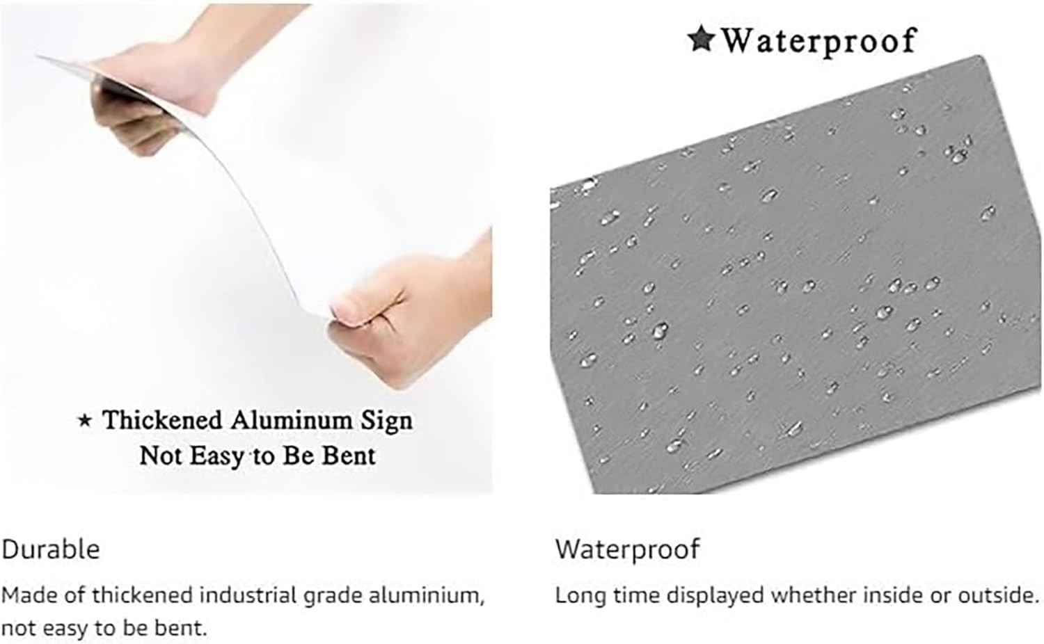 Weather-Resistant Aluminum Delivery Sign 12x8in – Clear Package Instructions