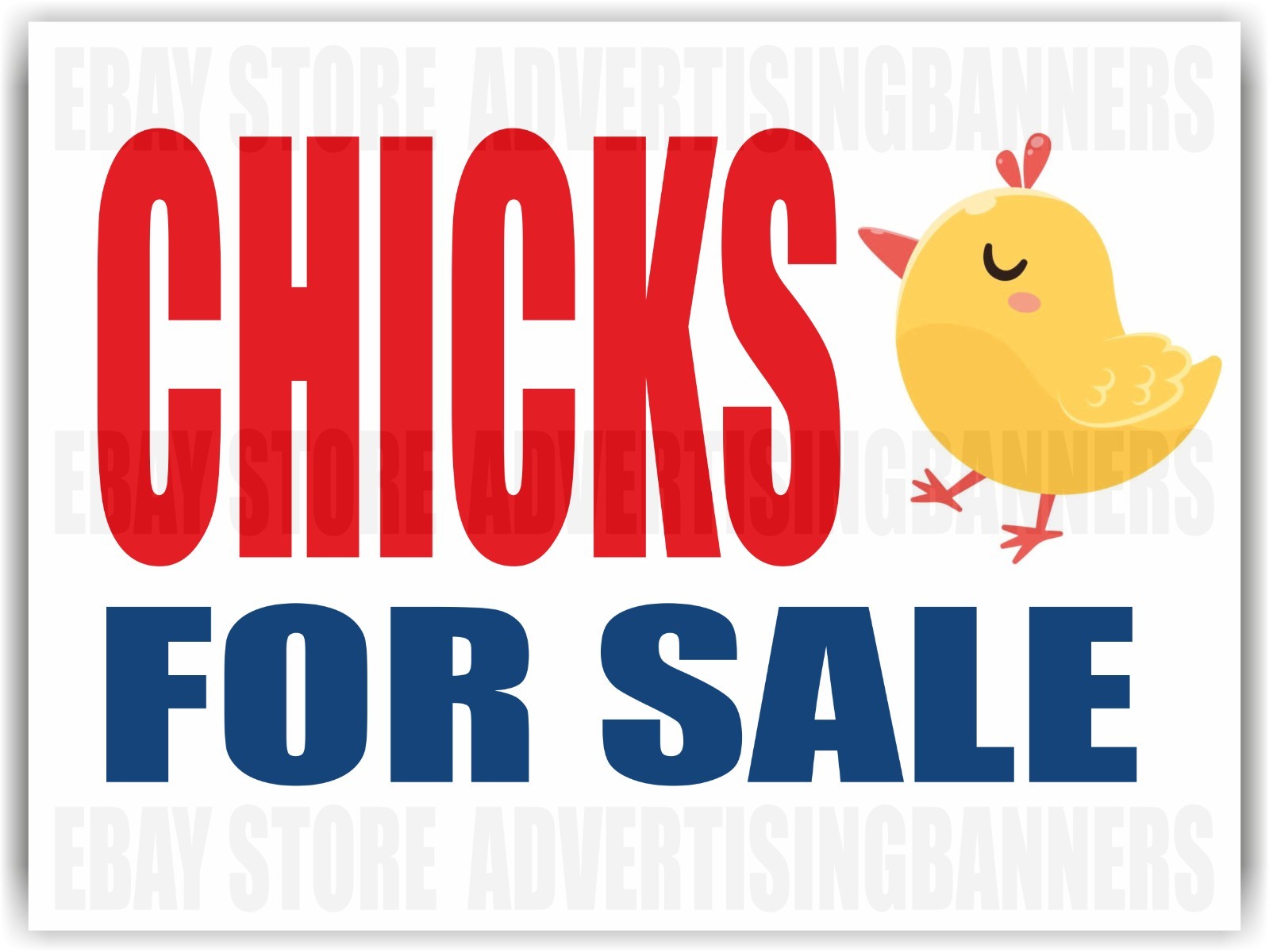 CHICKS FOR SALE Yard Sign with H-Stakes Sold Farm Eggs Baby Chickens