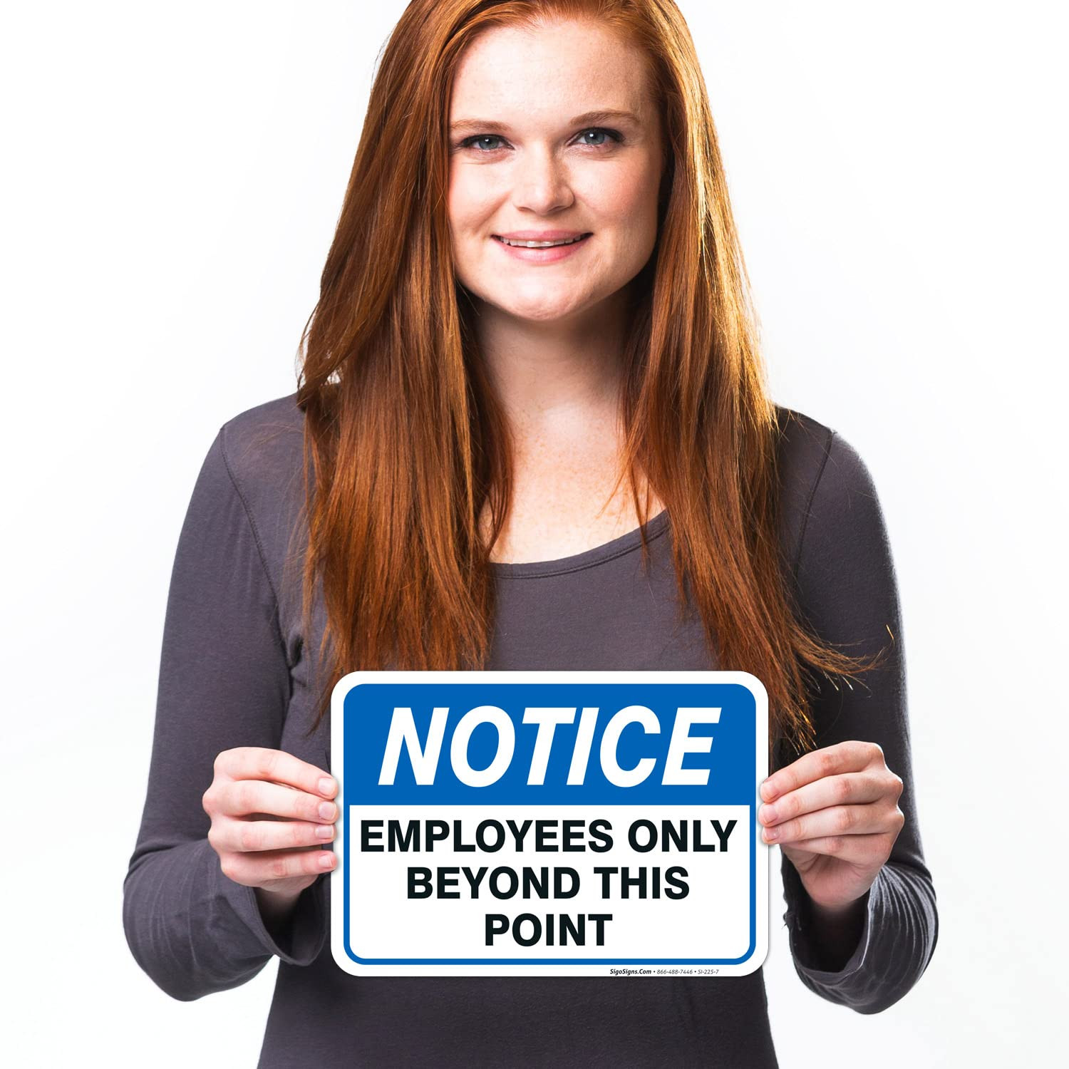 2pc Employees Only Door Sign Set Weatherproof UV Protected Vinyl Decals USA Made