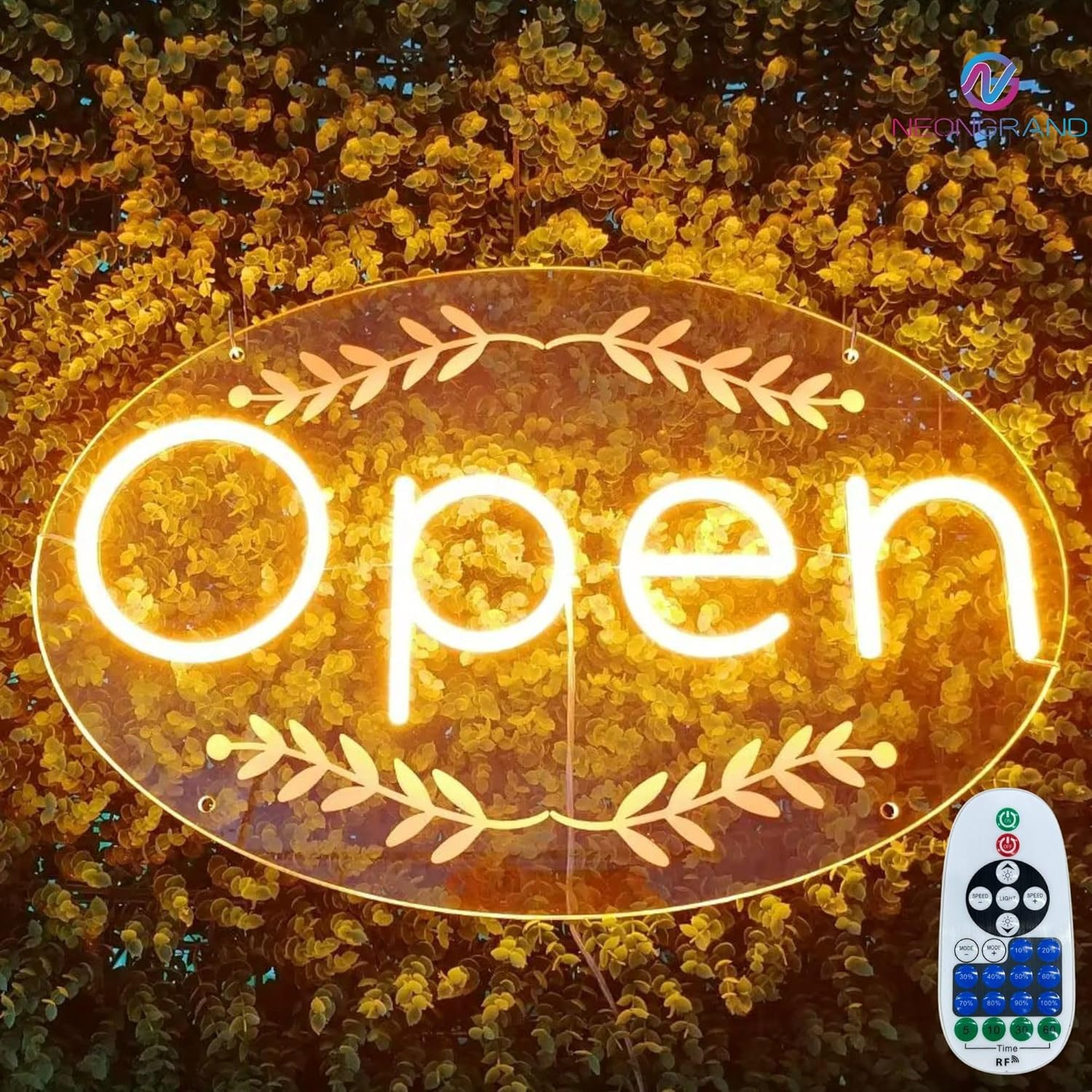 Bright LED Open Sign for Business – Vintage Style 24×15.5&Prime; with Remote