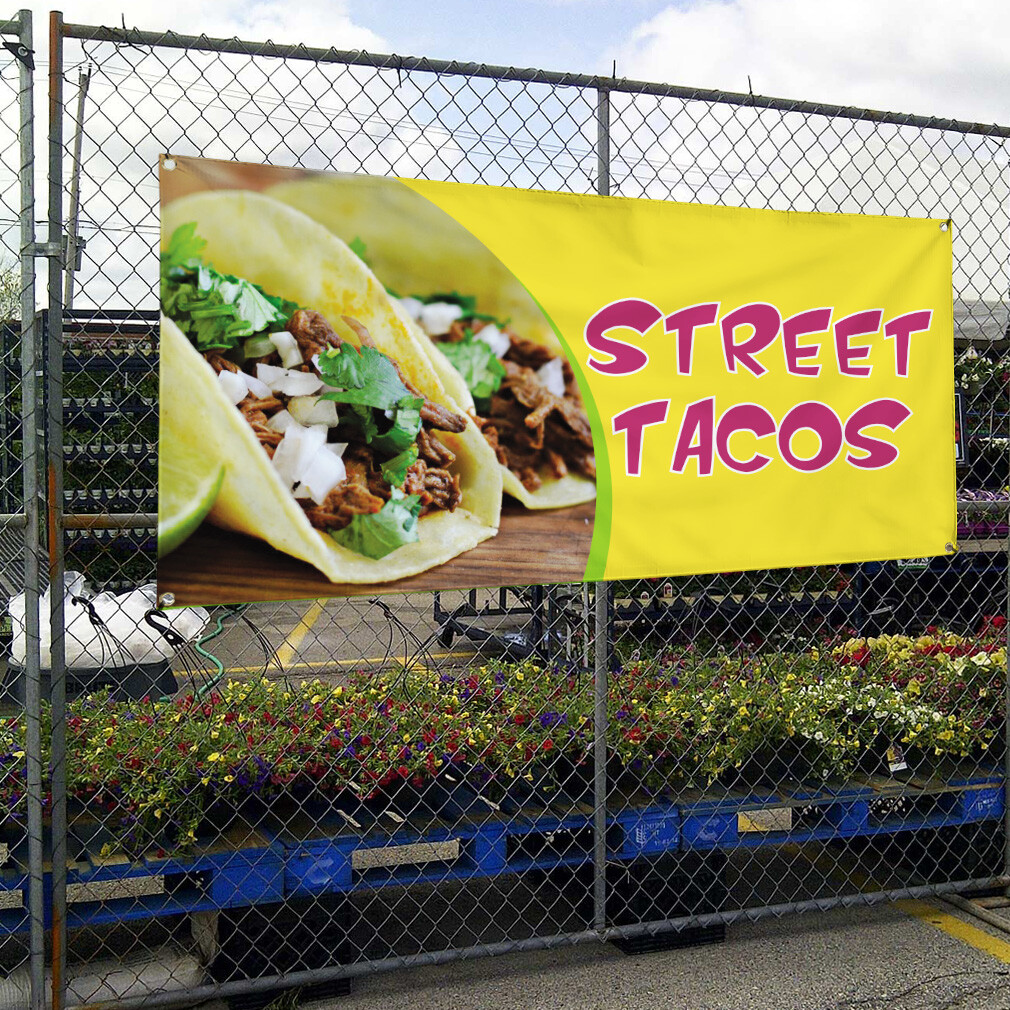Vinyl Banner Multiple Sizes Street Tacos Outdoor Advertising Printing B Outdoor