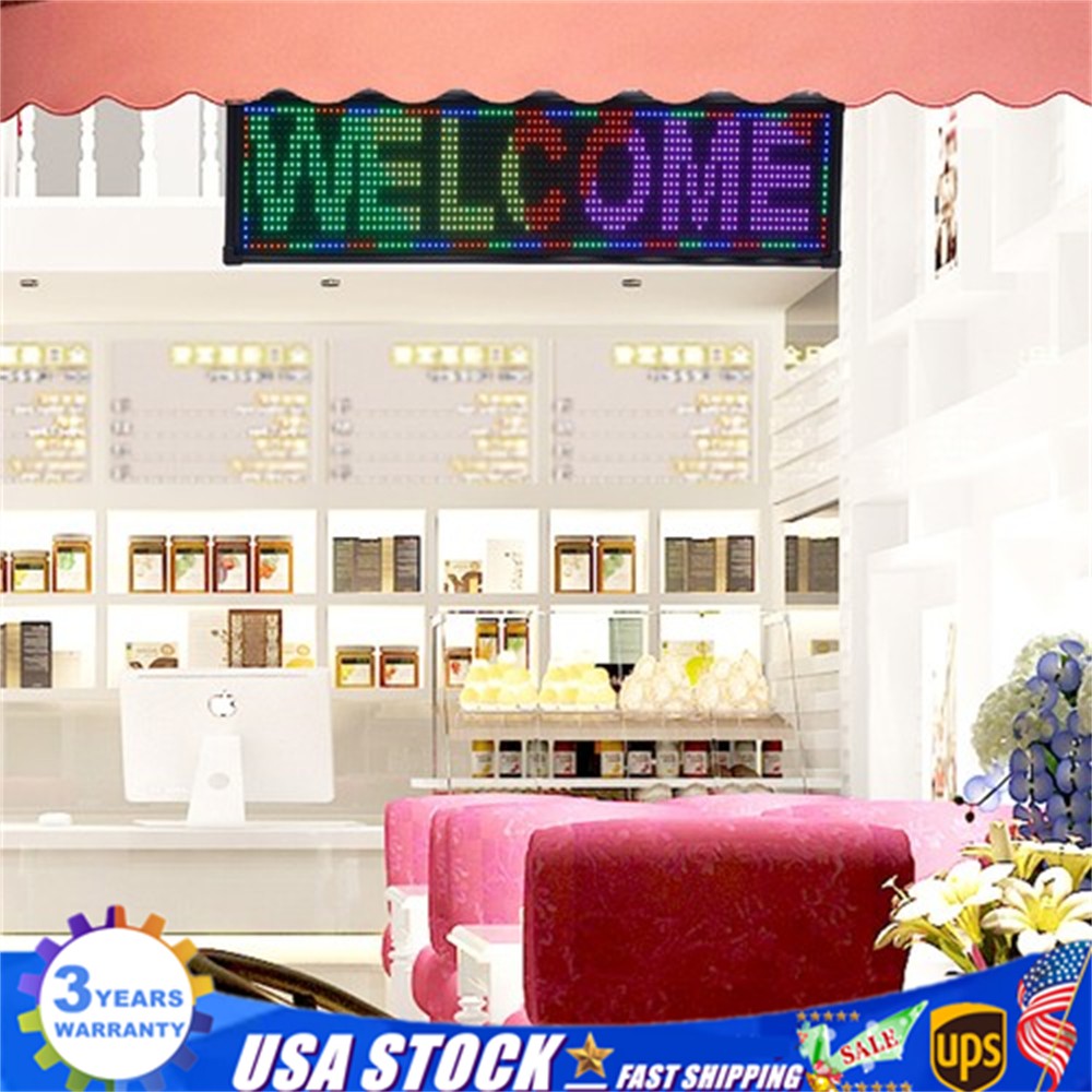 26&Prime;x8&Prime; LED Advertising Sign Programmable Scrolling Display Board Full Color