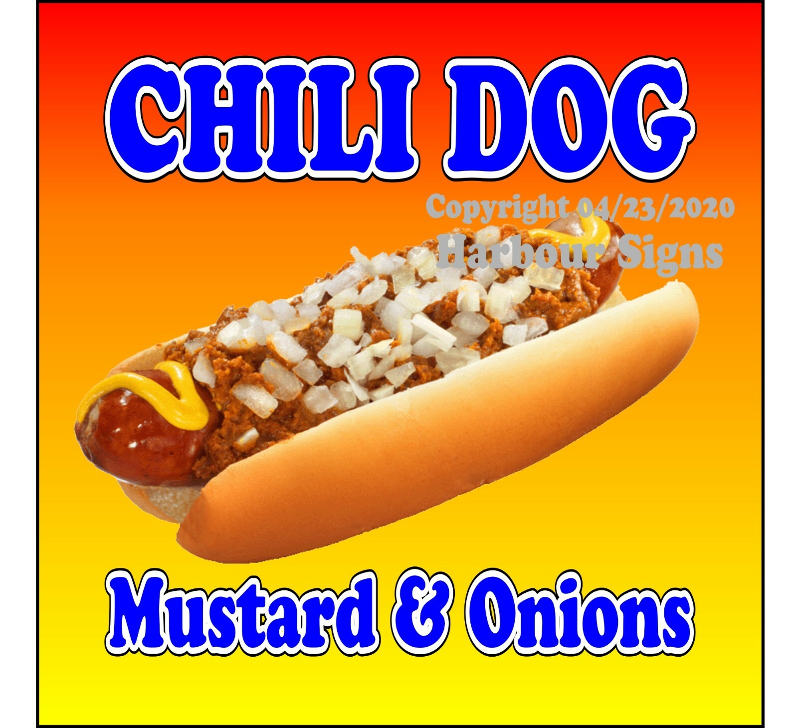 Chili Hot Dog DECAL (Choose Your Size) Concession Food Truck Sticker