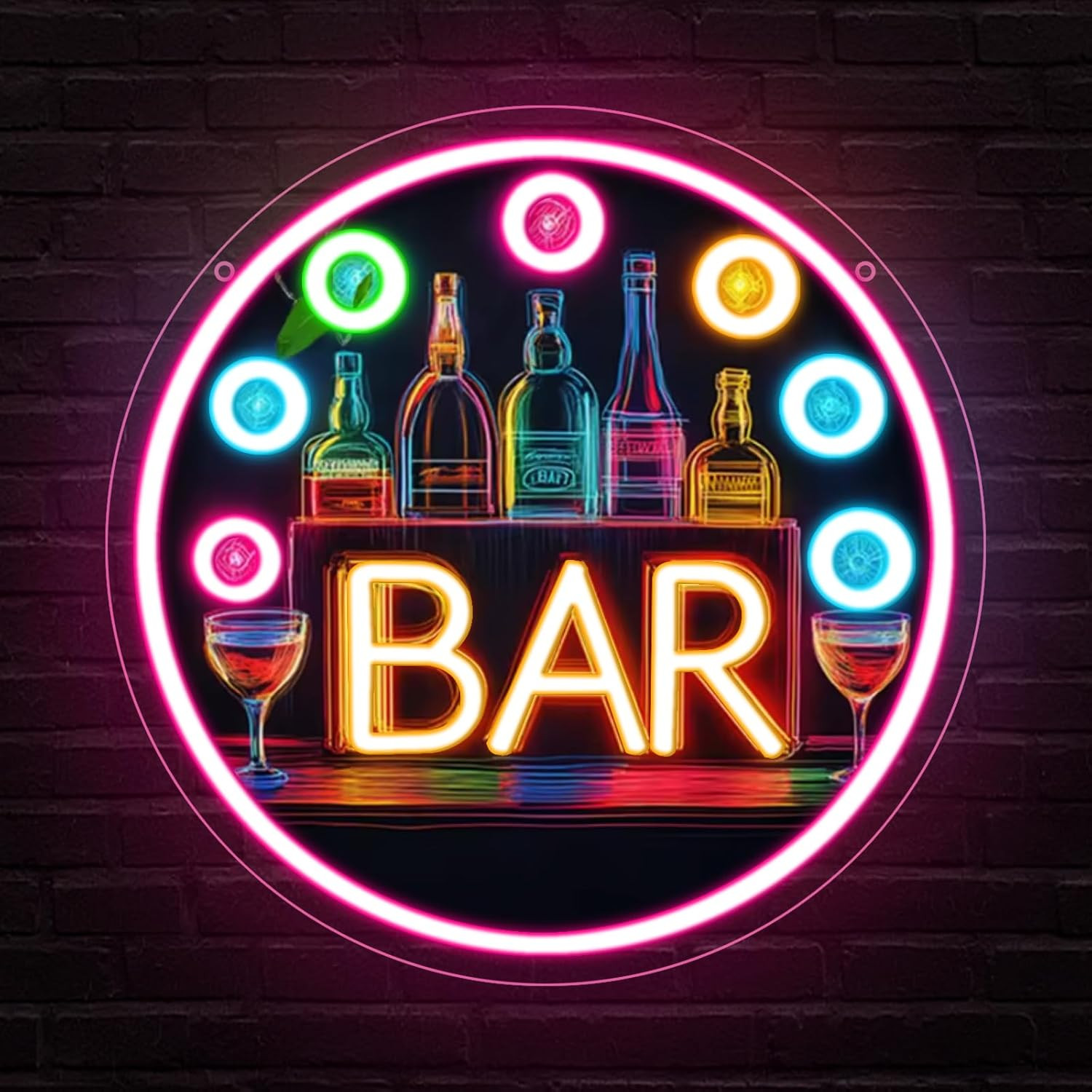 Neon Open Sign for Business, 13 * 13 » Colorful Adjustable Brightness Come in We