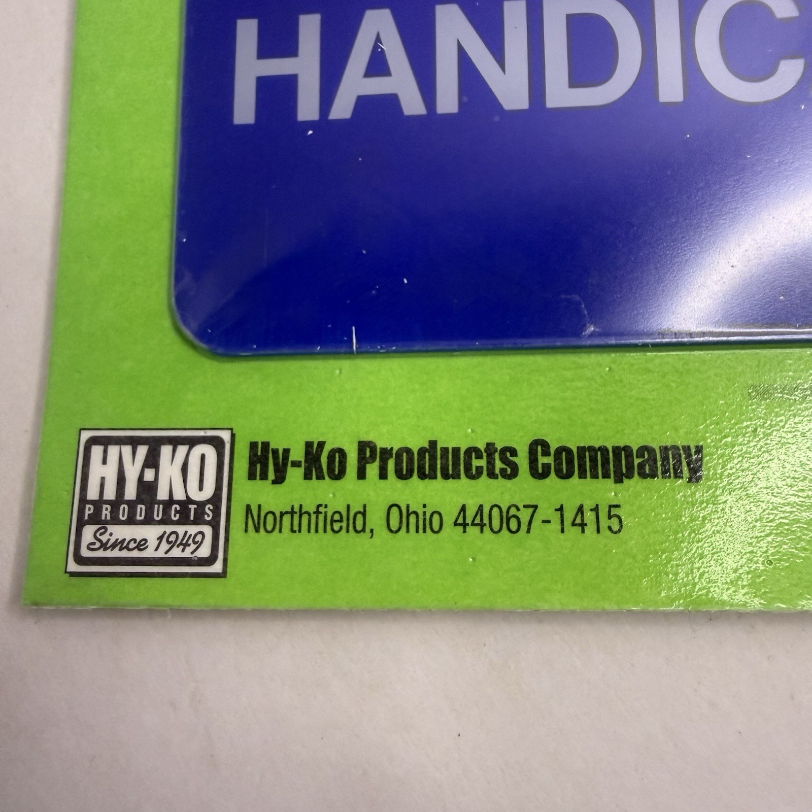 Handicapped Parking Sign 5×7 Self Adhesive Hy-Ko Lot of 2 ADA Blue