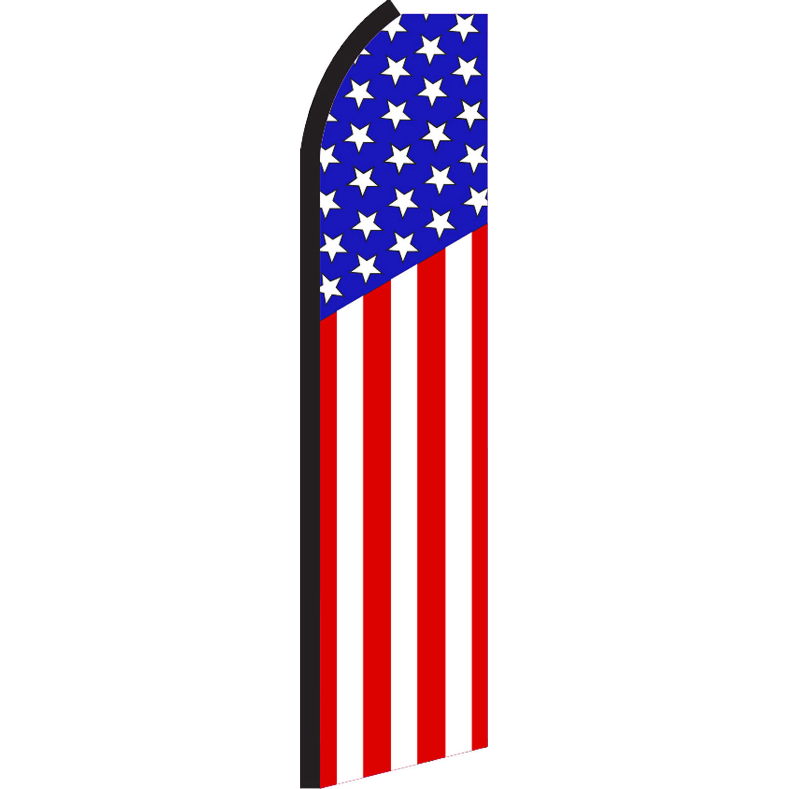 USA Vertical 2 1/2 ft X 11 1/2 ft Polyester Swooper Flag
