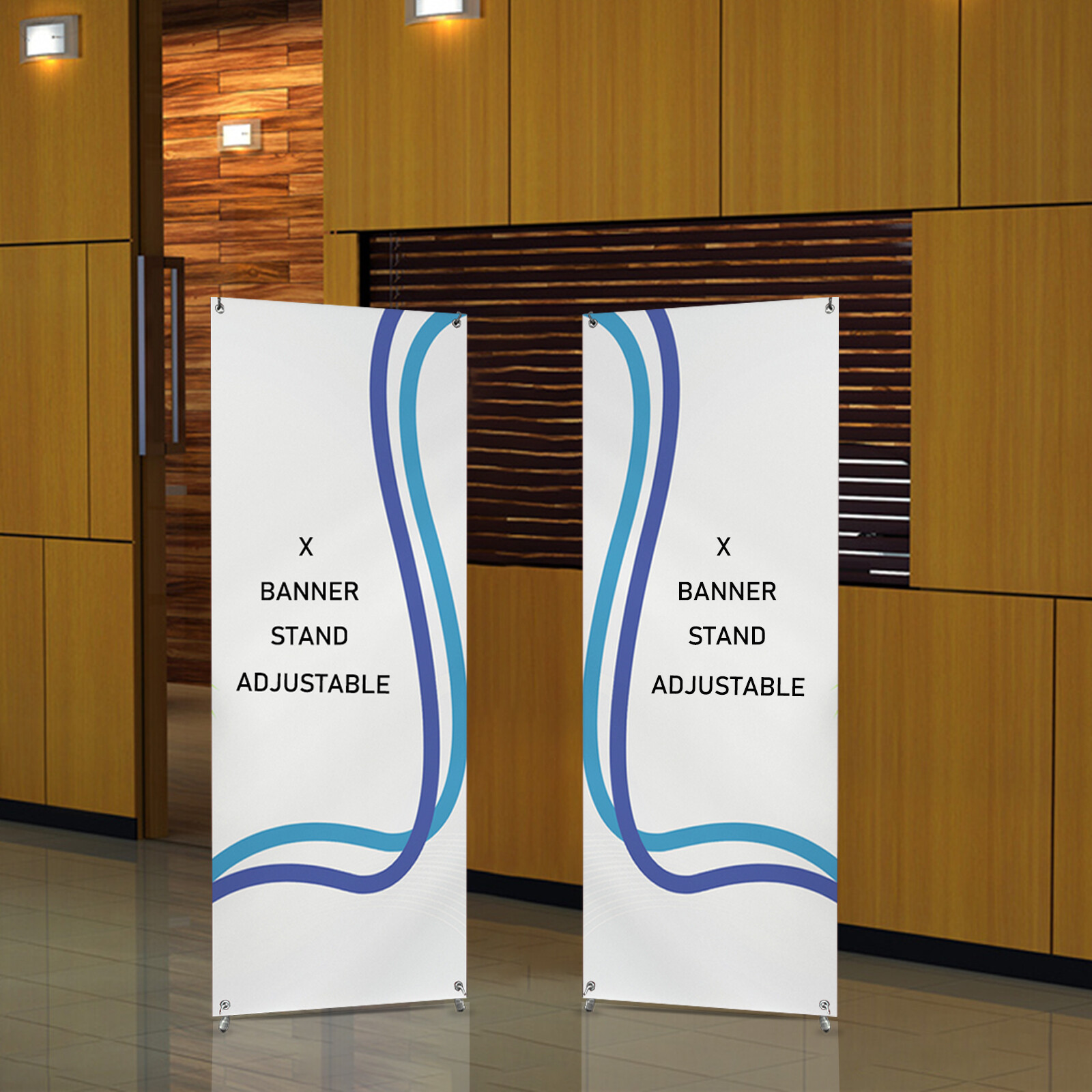 Custom Banner X Banner Stand with Adjustable Frame, Printed Banner & Travel Bag