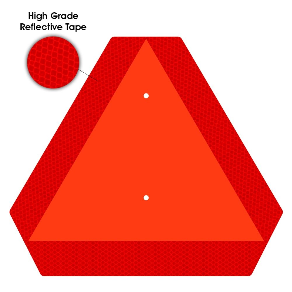 Slow Moving Vehicle Sign, Rust free Aluminium Slow Moving Vehicle Triangle