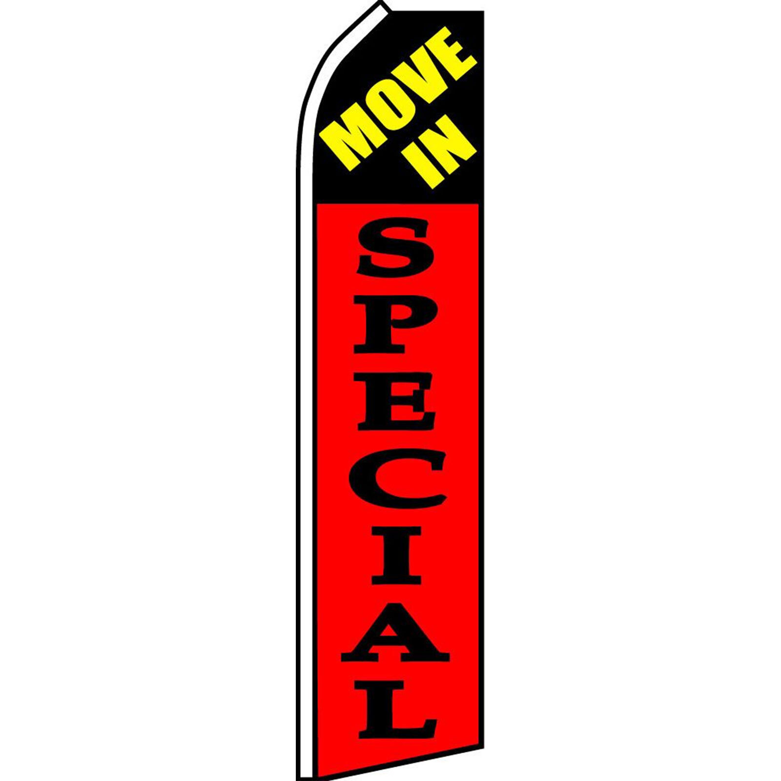 Move In Special 2 1/2 ft X 11 1/2 ft Swooper Flag (Hardware Sold Separately)