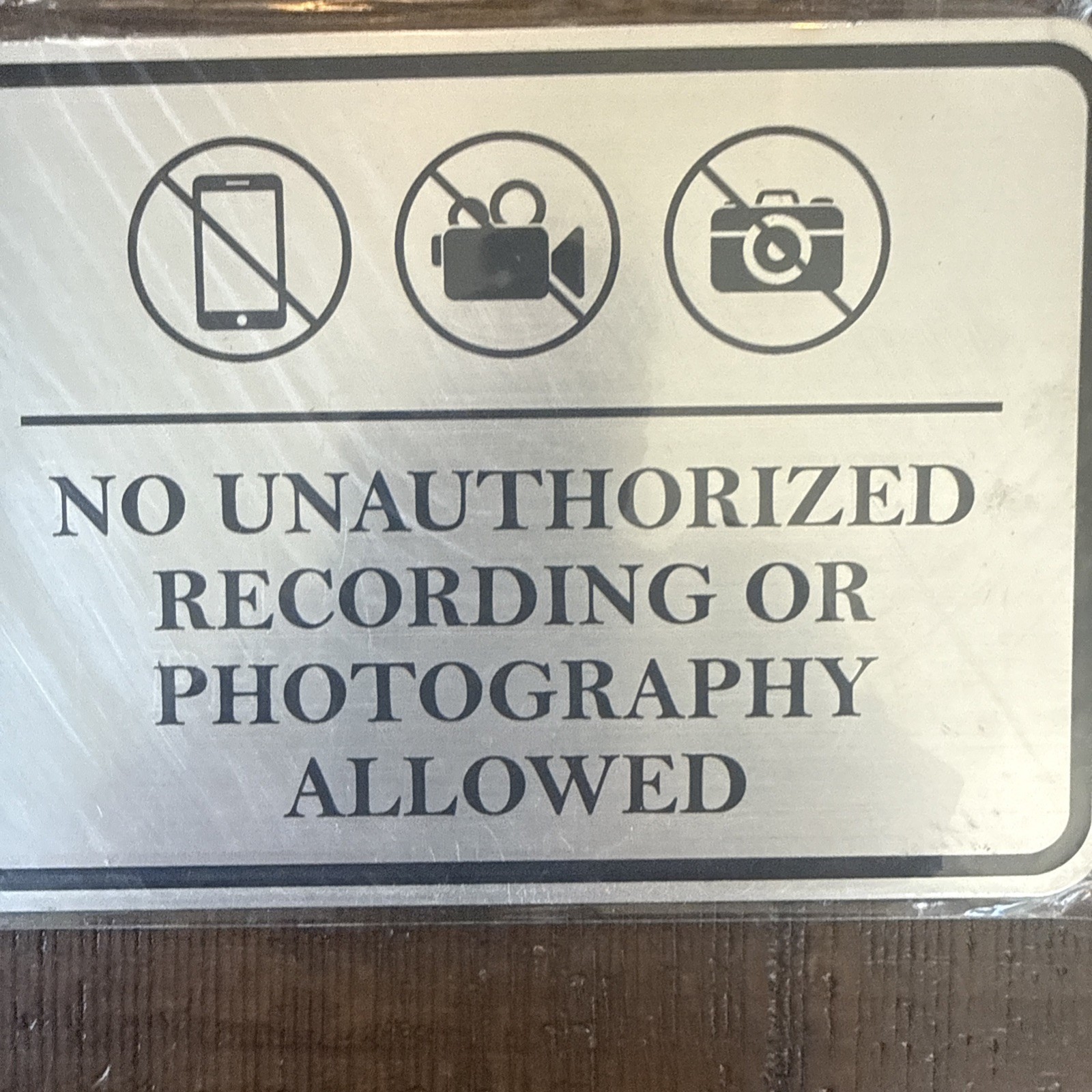 2 Pack Classic Framed No Unauthorized Recording or Photography Allowed 5&Prime; X 7&Prime;