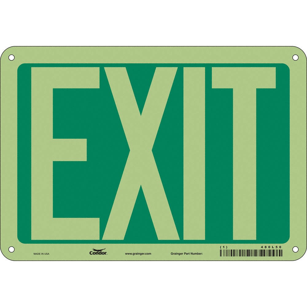 CONDOR 480L50 Safety Sign,7 inx10 in,Polyethylene 480L50