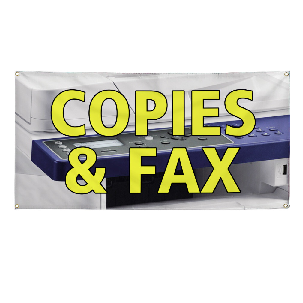 Vinyl Banner Multiple Sizes Copies & Fax Outdoor Advertising Printing Business