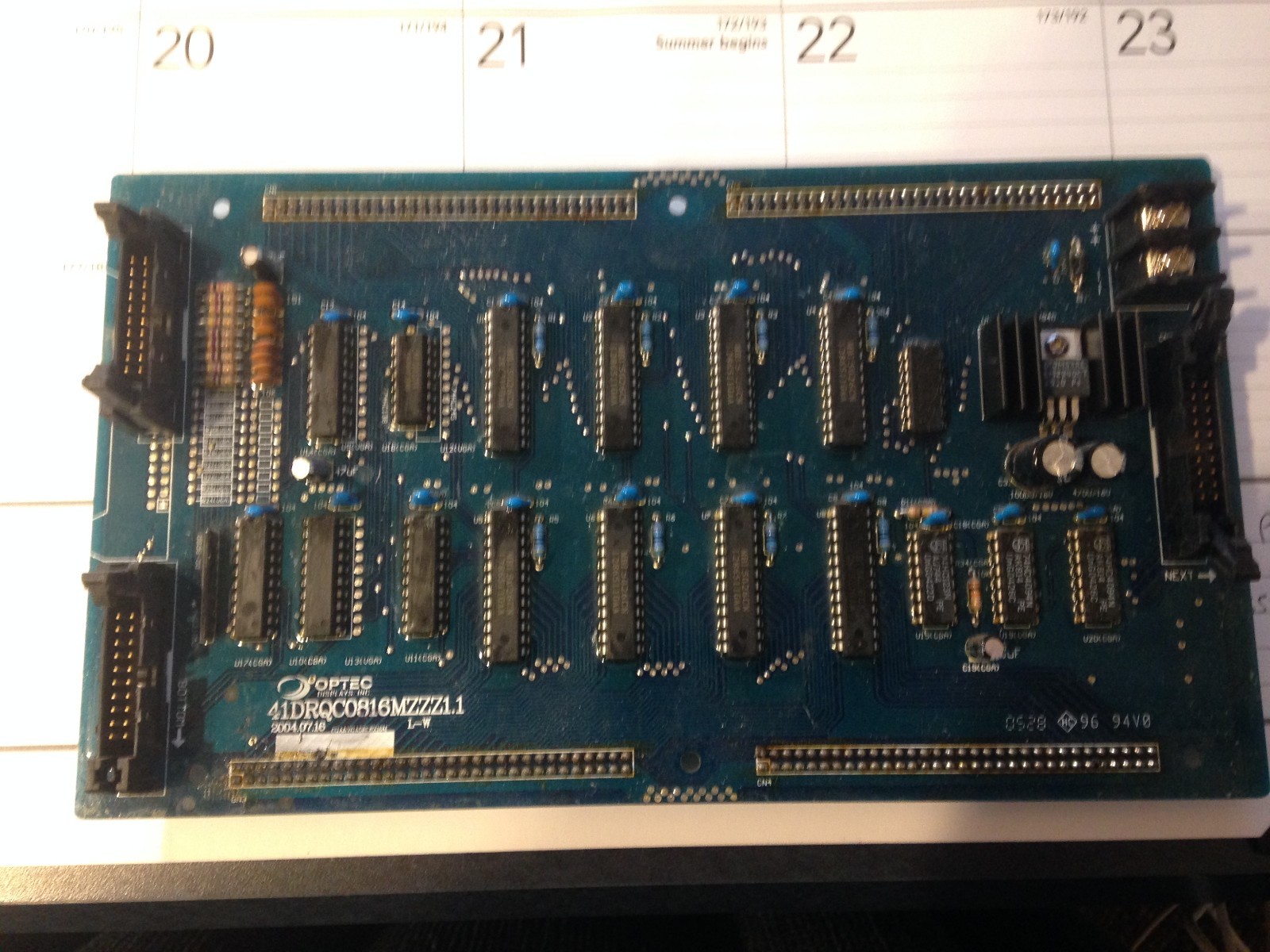 Optec LED Sign Driver board 41DRQC0816MZZZ1.1