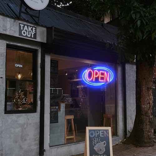 Open Signs for Business,Neon Open Sign Led,32&Prime;x 16&Prime;,Remote Control Open/Closed