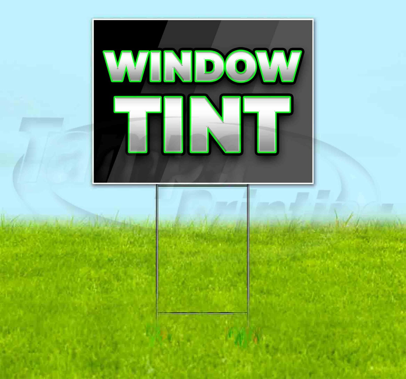 WINDOW TINT Yard Sign Corrugated Plastic Bandit Lawn Decorations USA