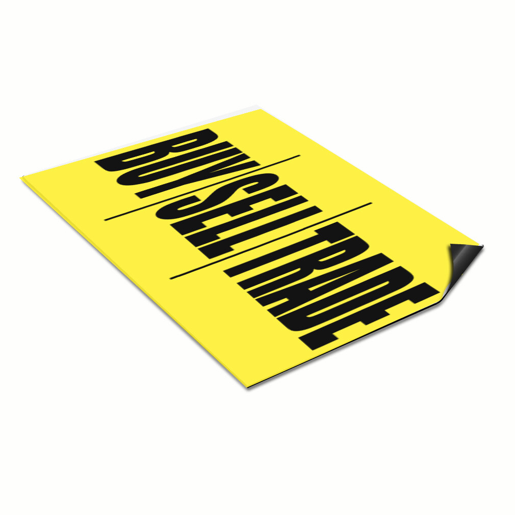 Car Magnet Set of 2 Buy Sell Trade Yellow & Red Promotion Business