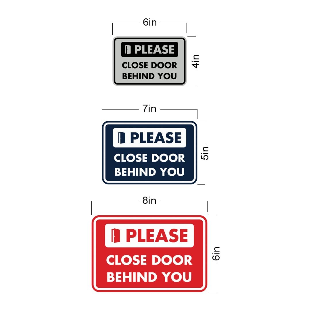 1 Pack Medium Black Please Close Door Behind You Sign, Classic Framed, Wall