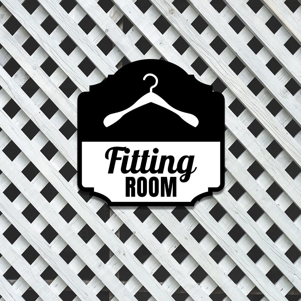 Heritage Plus Fitting Room Wall or Door Sign | Retail Store Signage