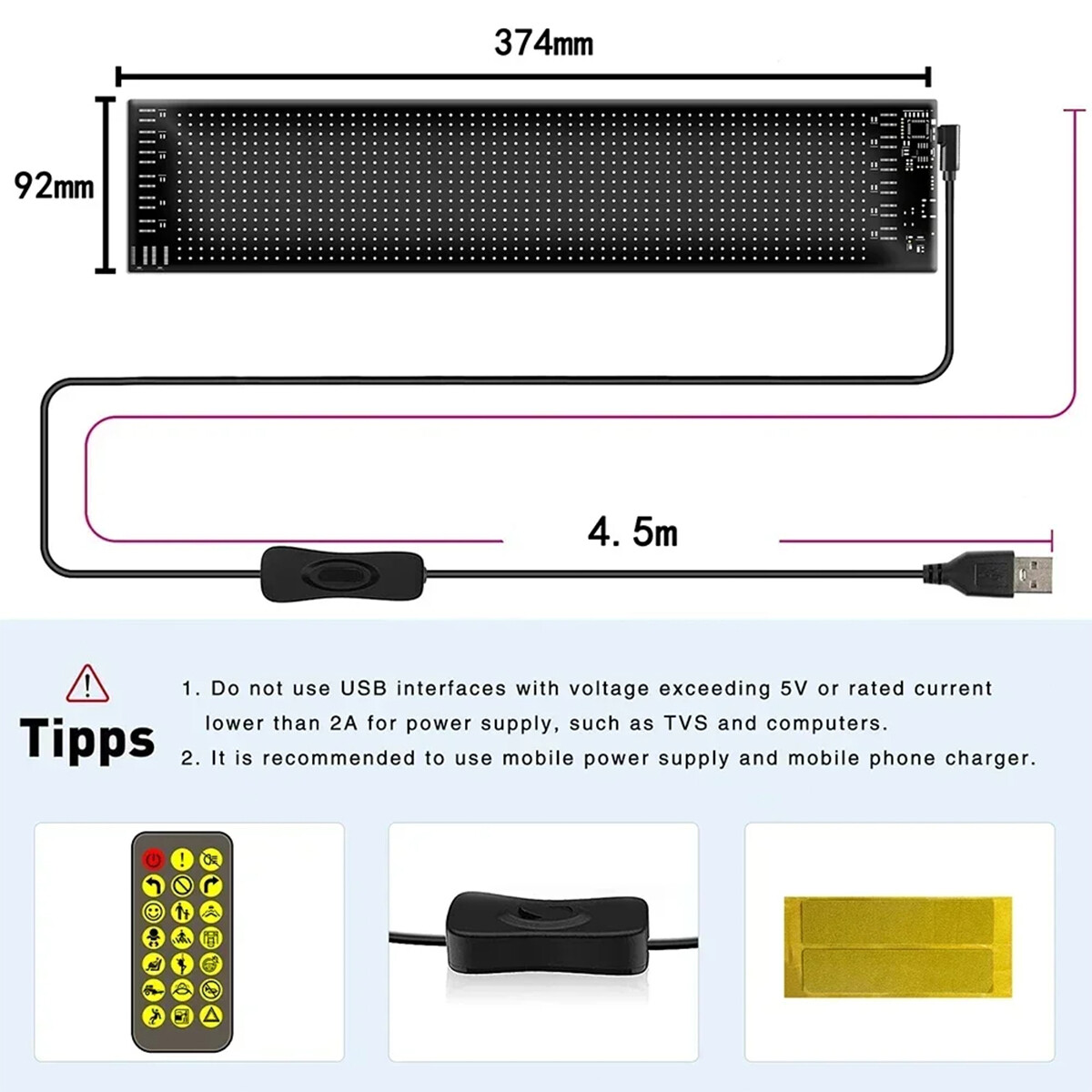 App Control Led Matrix Panel Flexible Light Pixel Smart Display Diy Programmable