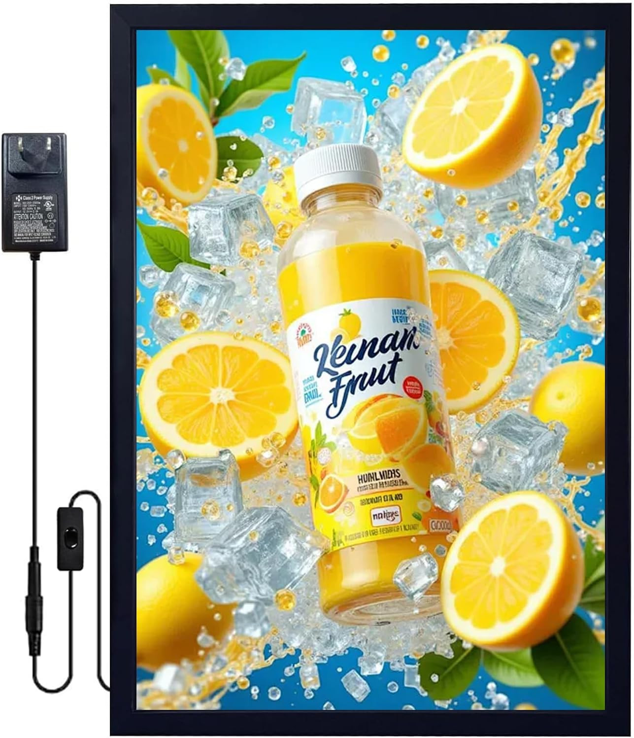 Backlit LED Movie Poster Frame 16&Prime;x24&Prime; – Wall Mounted Black Aluminum Display