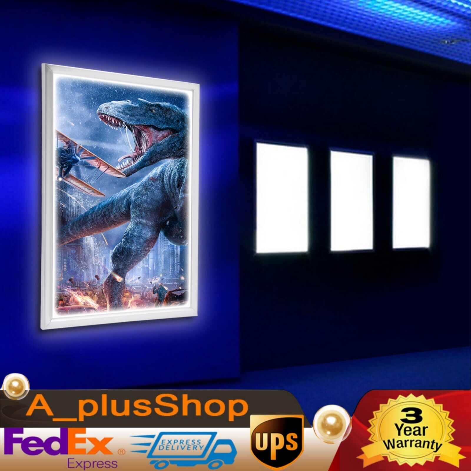 24&Prime;x36&Prime; LED Light Box Backlit Movie Poster Art Picture Frame Advertising Display