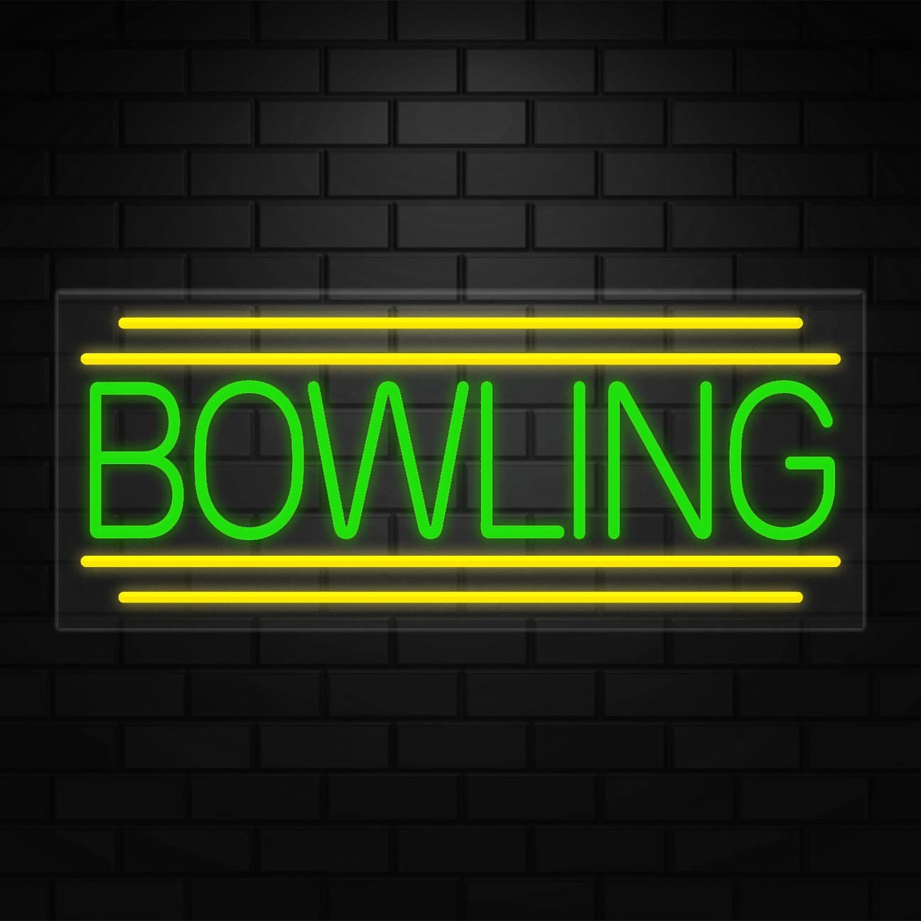 Bowling Sign for Business Displays | LED Flex Neon | 32&Prime;W x 13&Prime;H x 1&Prime;D