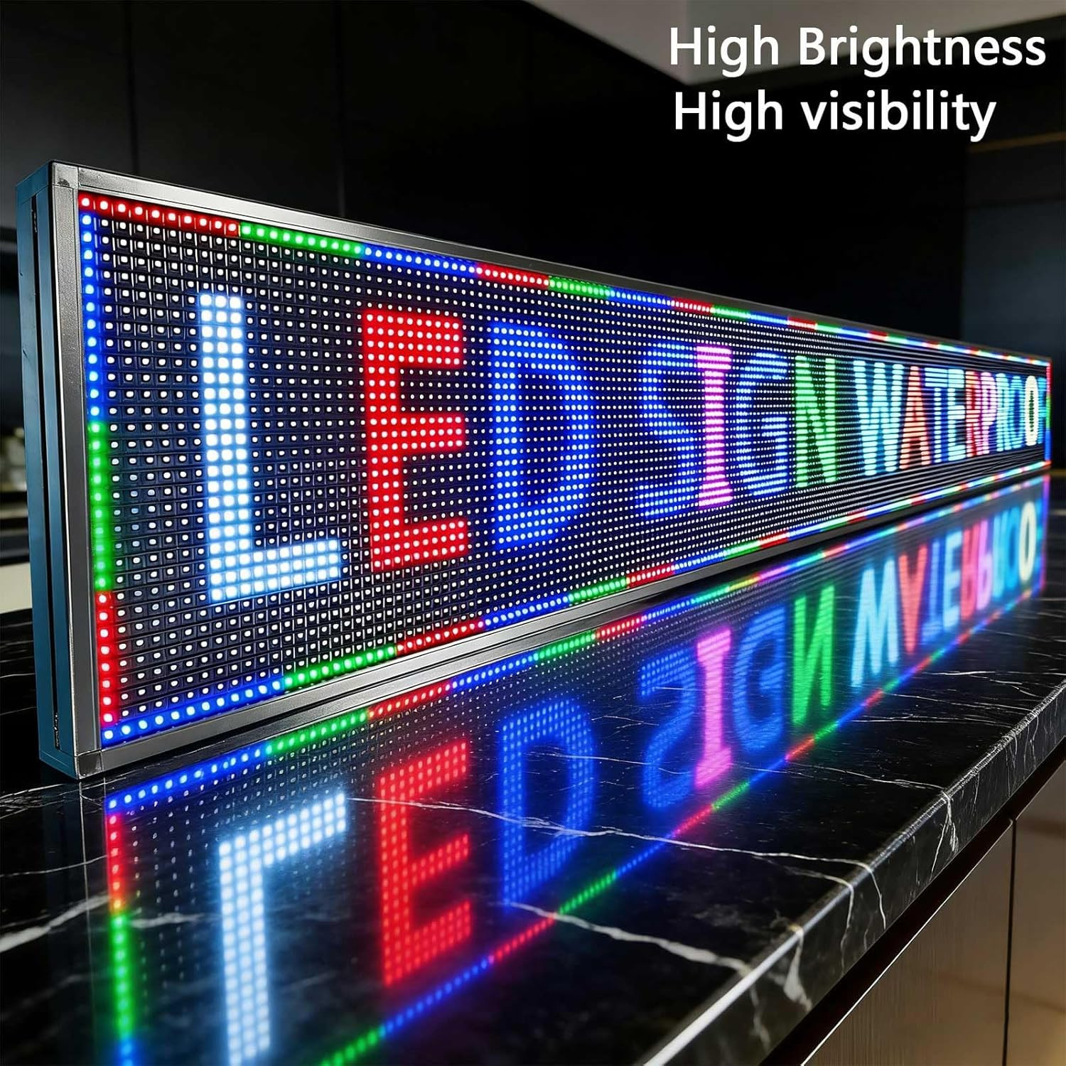 Programmable Scrolling Led Signs, Digital Display Screen Outdoor Waterproof, Ope