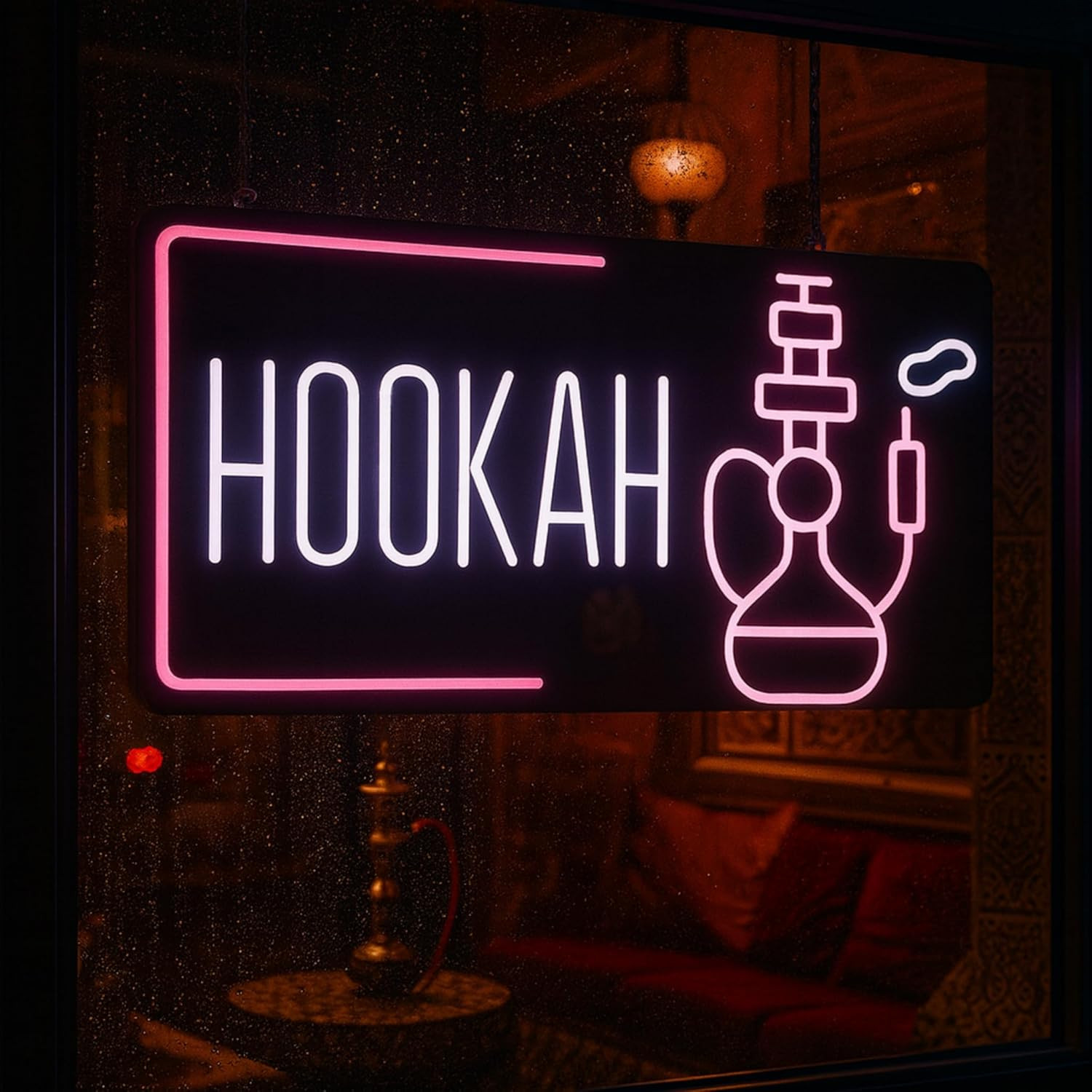 Bright LED Hookah Sign – Attract Customers to Your Smoke Shop or Lounge!