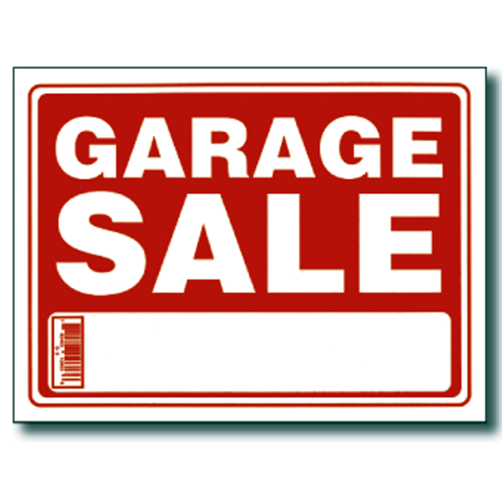 10 Pack 9 x 12 Inch Red & White Flexible Plastic  » Garage Sale  » Sign