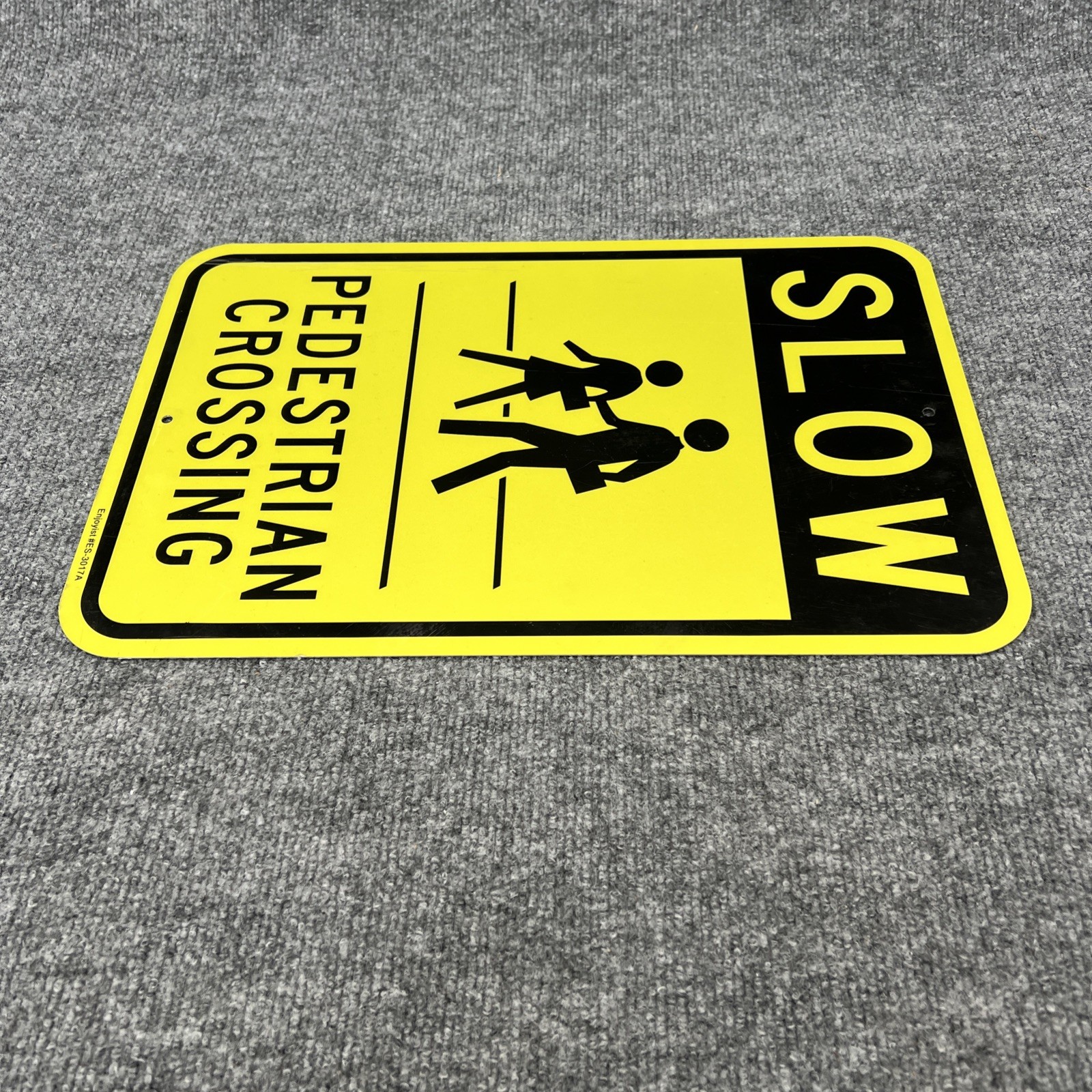 2-Pack Large Slow Pedestrian Crossing Sign, 18&Prime;x 12&Prime; .040 Aluminum Reflective…