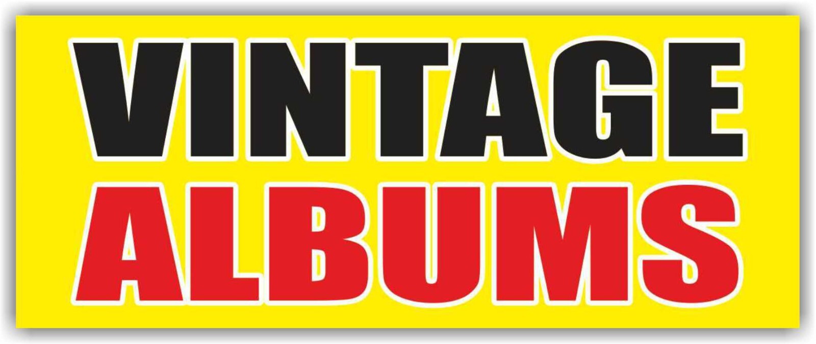 VINTAGE ALBUMS Advertising Banner Vinyl Mesh Sign Music Disco Bar Antique Rare