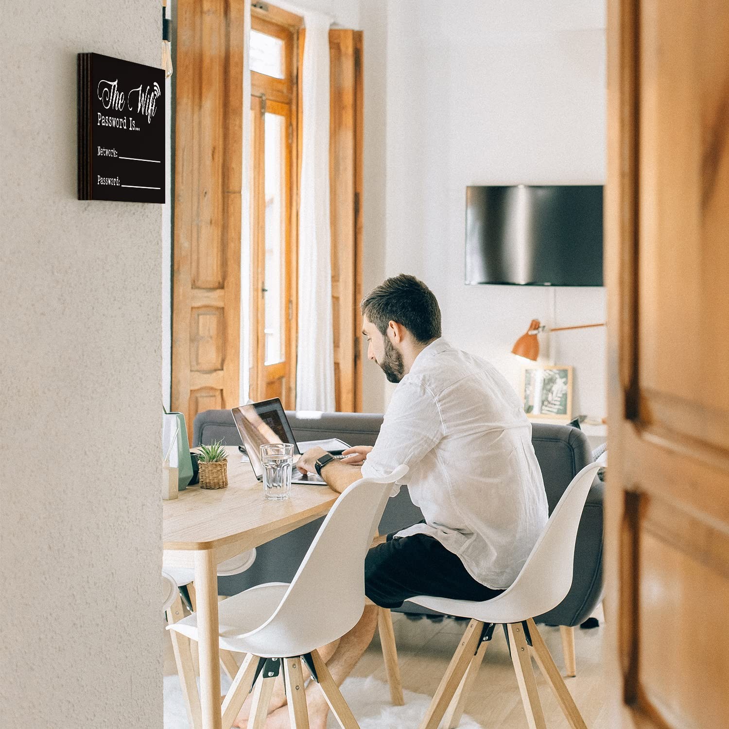 WiFi Password Sign Home Office Restaurant Wall Decor 3.55 x 5.15 PMA016