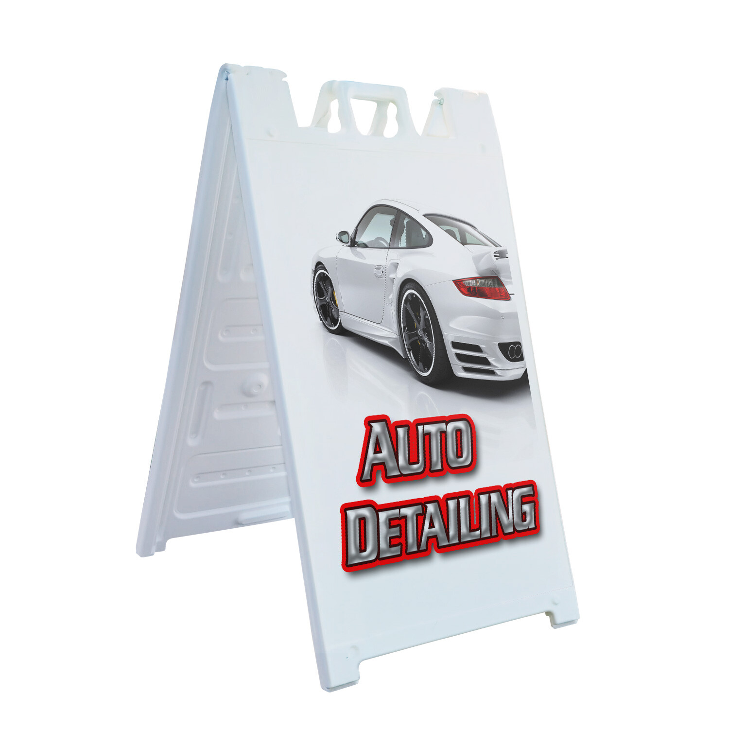 A-frame Sidewalk Auto Detailing 24&Prime; x 36&Prime; Double Sided A-Frame Sidewalk Sign