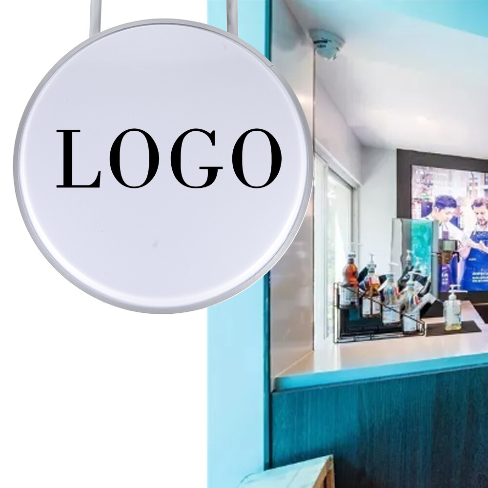 Round LED Light Box Sign Double Sided Outdoor Illuminated Business Sign【 24 »】