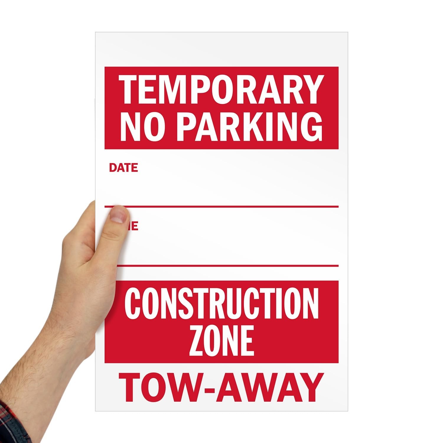 Convenient 14×10 Plastic No Parking Sign Book | 20 Sheets