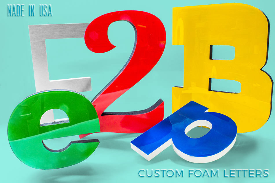 Custom Foam Letters for Outdoor Storefront economic Signs Acrylic Face