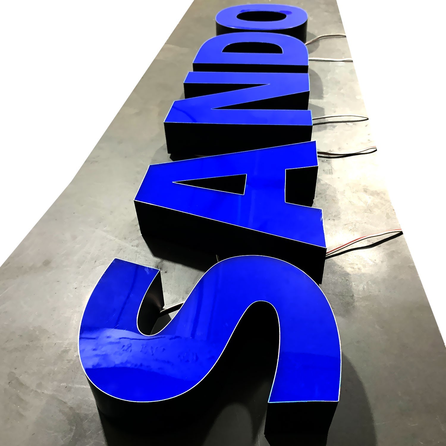 Custom shop business signs led outdoor light illuminated sign letters 3D logo