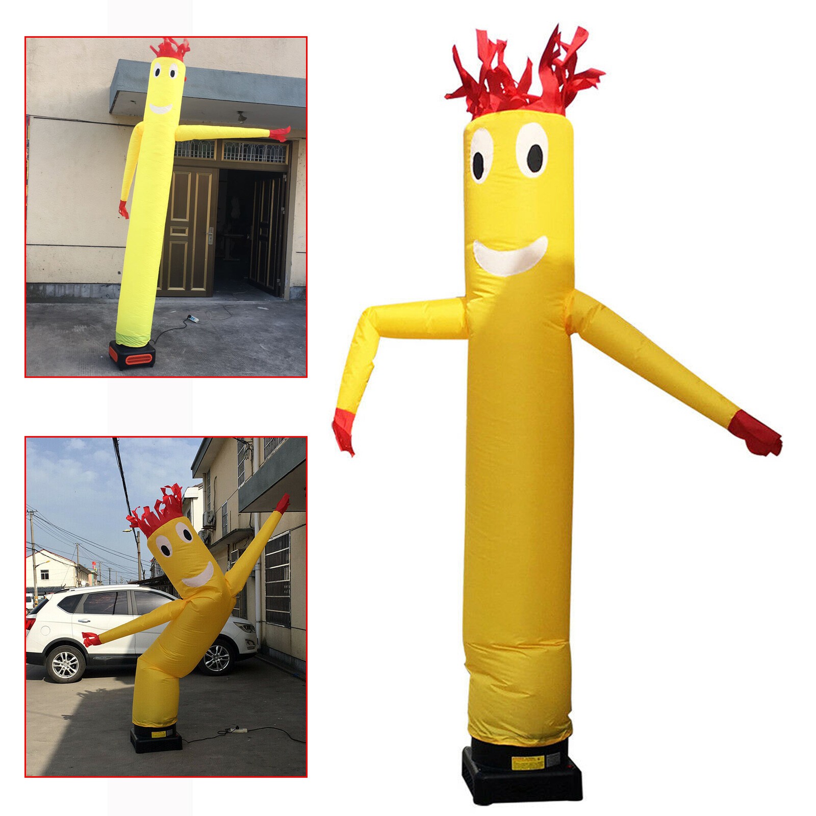 10ft Inflatable Wacky Waving Flailing Arms Tube Man Dancing Air Puppet, No Pump